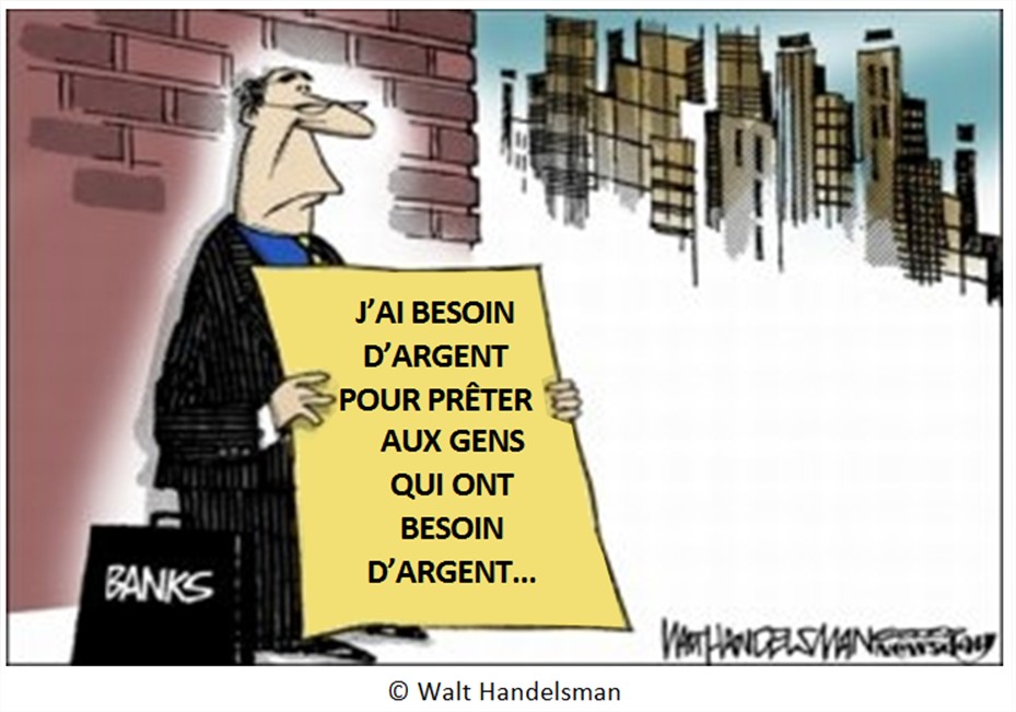 dessin humour cartoon banques