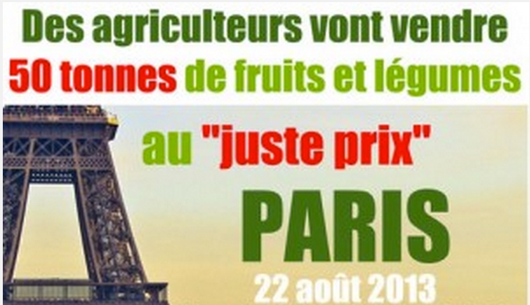 Paris : des agriculteurs vont vendre 50 tonnes de fruits et légumes au « juste prix »
