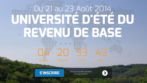 Première Université d’Été du Revenu de Base à Périgueux (du 21 au 23 août 2014)