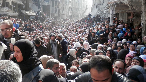 Rassemblement en solidarité avec les palestiniens du Camp Yarmouk (17 avril 2015)