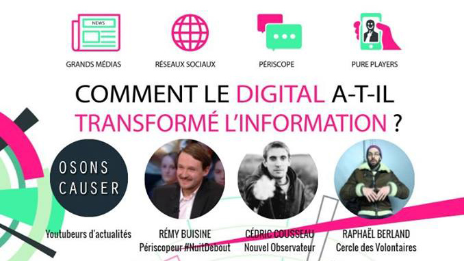 Conférence : « Comment le digital a-t-il transformé l’information ? » (mercredi 8 juin)