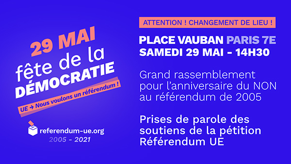 Grande manifestation publique à l’occasion du 16ème anniversaire du NON au référendum de 2005
