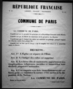 La séparation de l’Église et de l’État, proclamée par la Commune