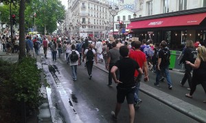 Les manifestants se trouvent principalement boulevard Clichy